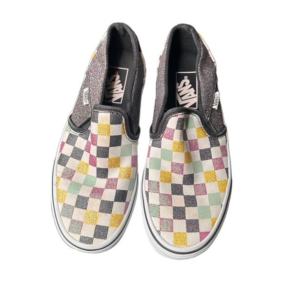 Vans Glitter Checkered Women’s 6 - Picture 1 of 3